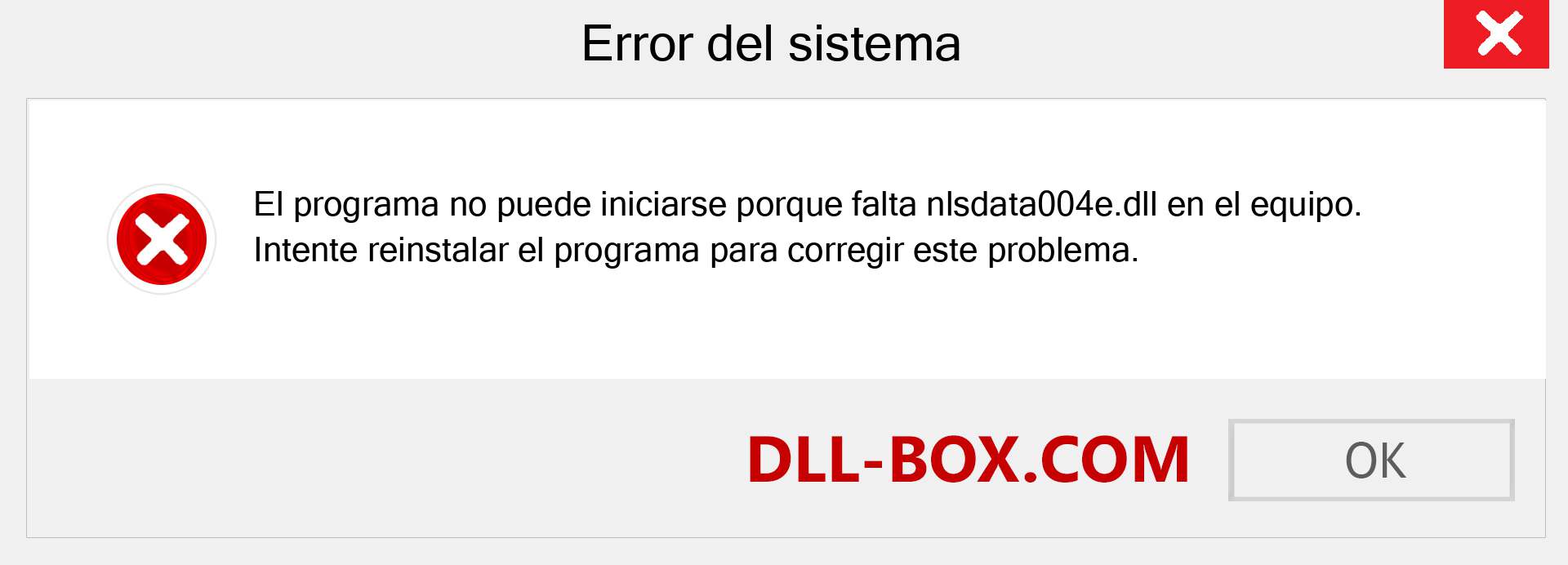 ¿Falta el archivo nlsdata004e.dll ?. Descargar para Windows 7, 8, 10 - Corregir nlsdata004e dll Missing Error en Windows, fotos, imágenes